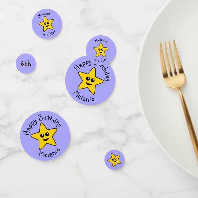 Happy Star Birthday Confetti Konfetti (Gruppe)