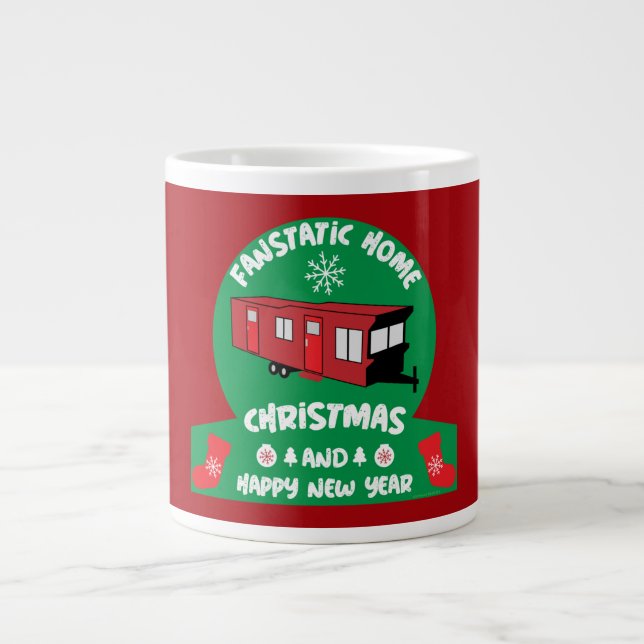 Happy Static Mobile Holiday Zuhause Xmas Geschenk Jumbo-Tasse (Vorderseite)