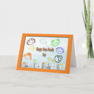 Happy Step Family Day Card Karte