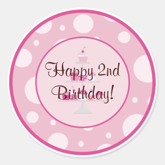 Happy Sticker pour le 2ème anniversaire (Devant)