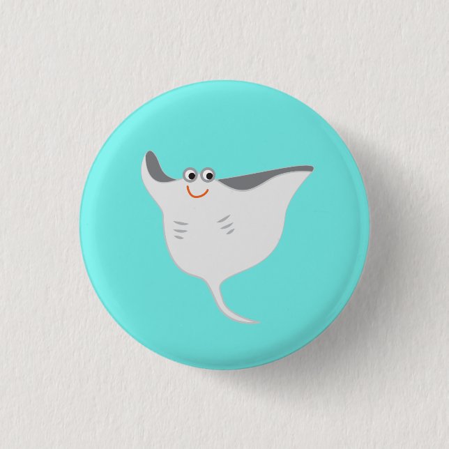 Happy Stingray Button (Vorderseite)
