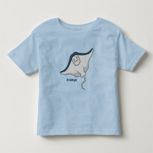 Happy stingray fish cartoon illustration kleinkind t-shirt