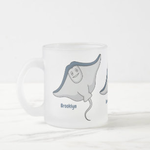 Happy stingray fish cartoon illustration mattglastasse