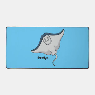 Happy stingray fish cartoon illustration schreibtischunterlage