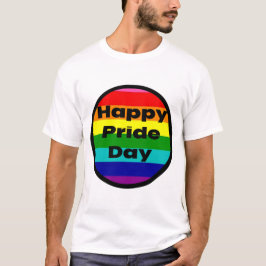 Happy Stolz Tag Lgbtq Regenbogen T-Shirt