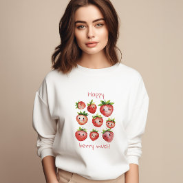 Happy Strawberry Sweatshirt | Niedliches Frauenobe