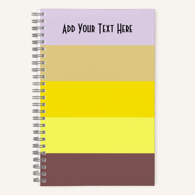 Happy Stripes Spiral Notebook Notizbuch (Vorderseite)