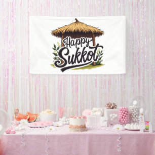 Happy Sukkot Jüdischer Urlaub Hanukkah Banner