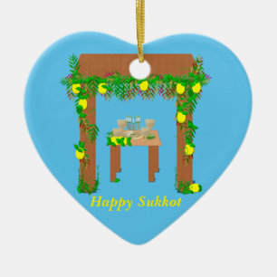 Happy Sukkot, Personalisiert Keramik Ornament