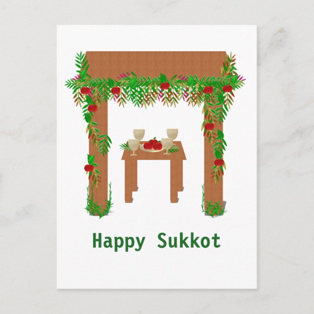 Happy Sukkot, Personalisiert Postkarte (Vorderseite)