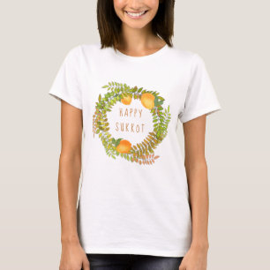 Happy Sukkoth Zitronen Weide und Laubbrand T-Shirt