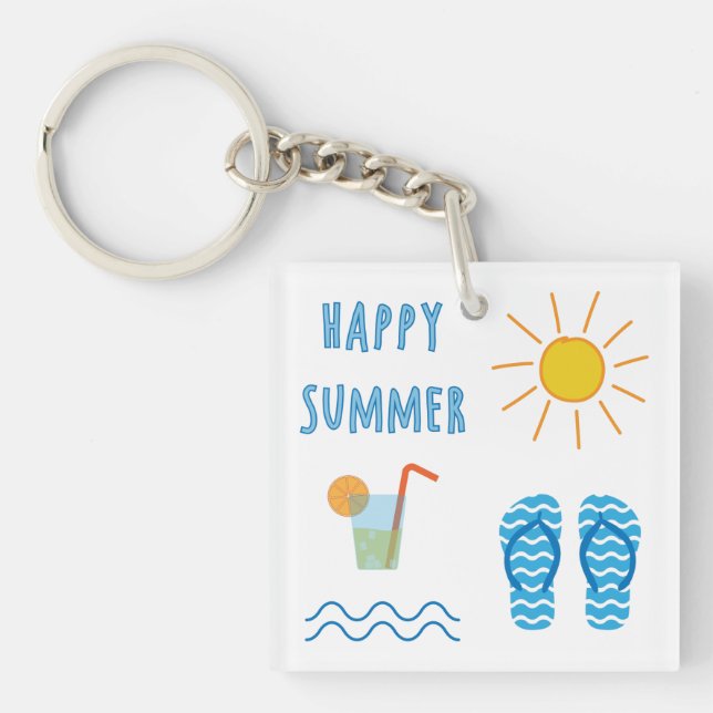 Happy Summer Acrylic Schlüsselanhänger (Vorderseite)