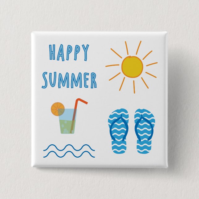 Happy Summer Button (Vorderseite)