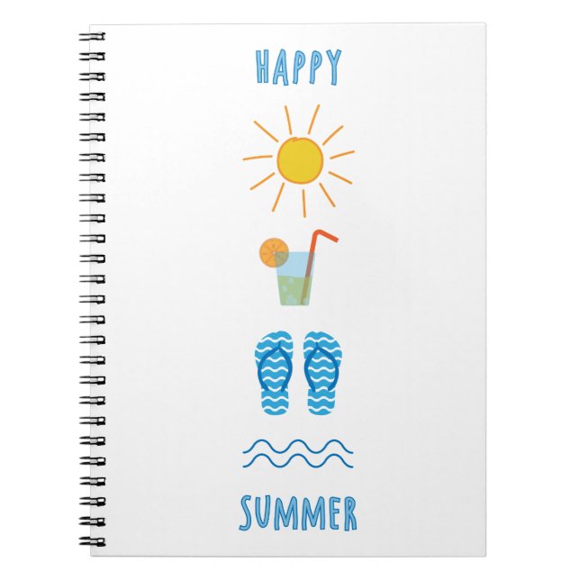 Happy Summer Foto Notebook Notizblock (Vorderseite)