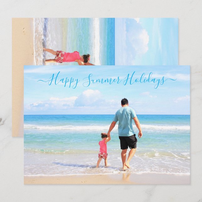 Happy Summer Holidays Card Benutzerdefiniertes Fot (Vorne/Hinten)