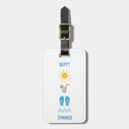Happy Summer Luggage Tag Gepäckanhänger