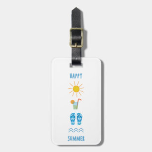 Happy Summer Luggage Tag Gepäckanhänger