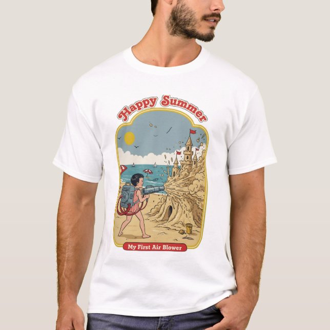Happy summer Men's Basic T-Shirt (Vorderseite)