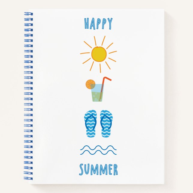 Happy Summer Notebook Notizbuch (Vorderseite)
