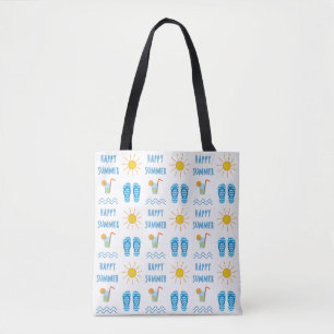 Happy Summer Pattern Tote Bag Tasche