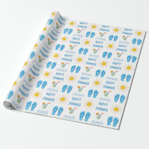 Happy Summer Pattern Wrapping Paper
