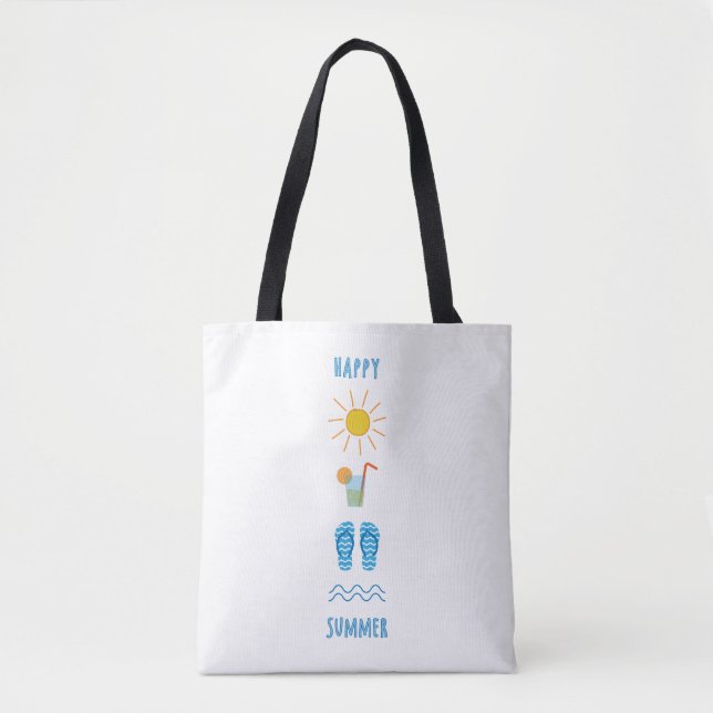 Happy Summer Tote Bag Tasche (Vorderseite)