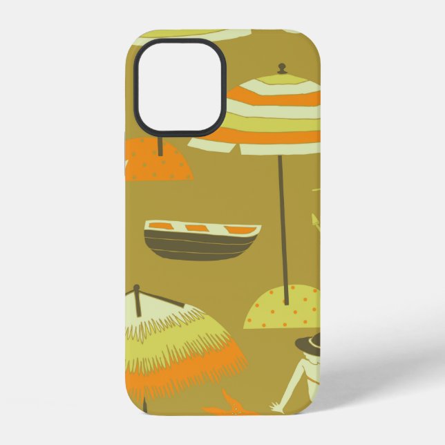 Happy Summertime Seamless Pattern iPhone 12 Hülle (Rückseite)