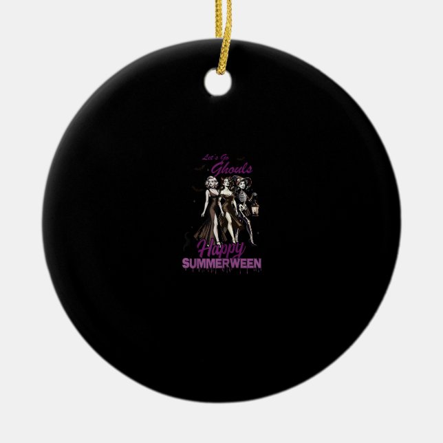 Happy Summerween Ghoul Girl Squad Keramik Ornament (Vorne)