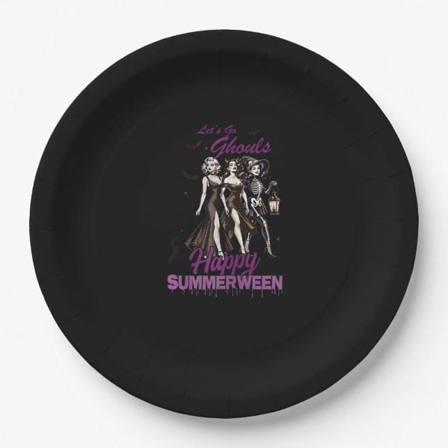 Happy Summerween Ghoul Girl Squad Pappteller (Vorderseite)