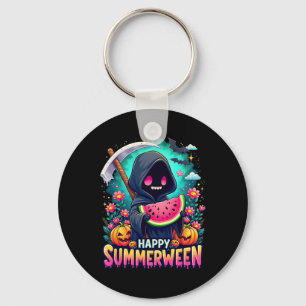 Happy Summerween Skeleton Jack-o-Laterne Summer Wa Schlüsselanhänger