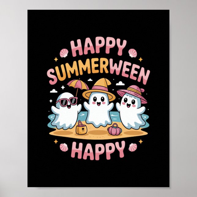 Happy Summerween Summer Halloween Meme Poster (Vorne)