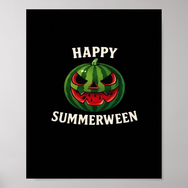 Happy Summerween Watermelon Jack O’ Lantern - Funn Poster (Vorne)