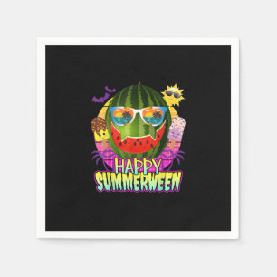 Happy Summerween Watermelon Kürbislaterne Summer Serviette