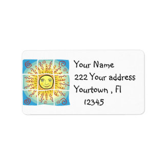 Happy Sun Address Label Adressaufkleber