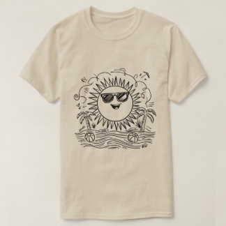 Happy Sun Beach Scene T-Shirt