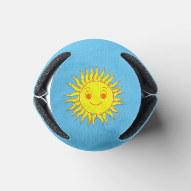 Happy Sun Face Zeichnend Dosenkühler (Unterseite)