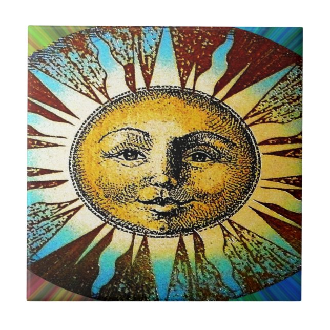 Happy Sun God Printed Gifts Fliese (Vorderseite)