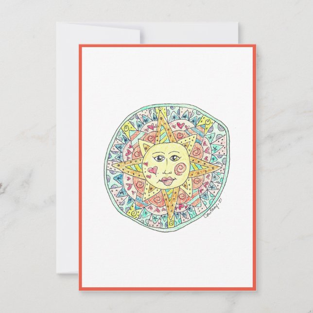 Happy Sun - Karte für Flachbildschirme (Vorderseite)