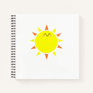 Happy Sun Spiral Notebook Notizbuch