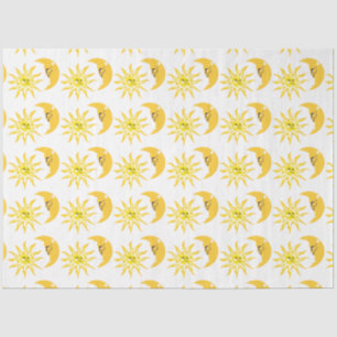 Happy Sun und Moon Decoupage Seidenpapier