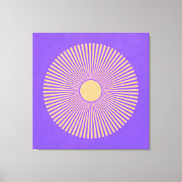 Happy Sunburst Stretched Canvas Print Leinwanddruck