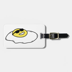 Happy Sunny Side Up Egg mit Gesicht - Sonnenbrille Gepäckanhänger