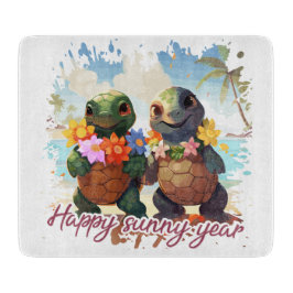 Happy sunny year too schneidebrett