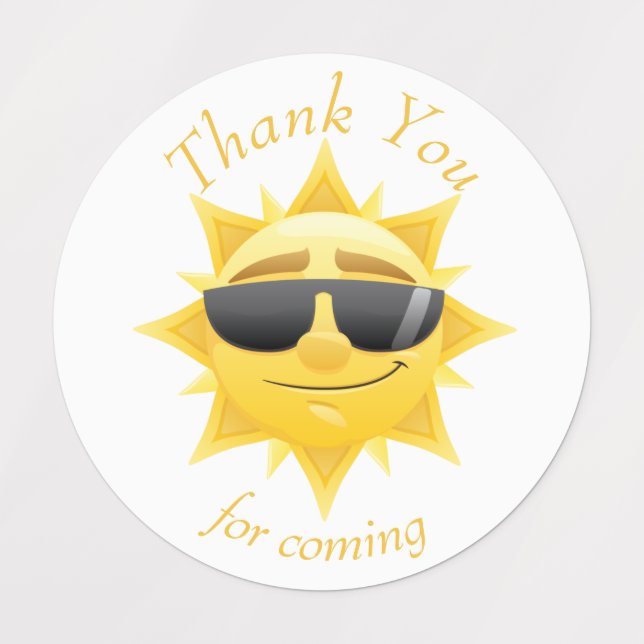 Happy Sunshine boho merci Étiquettes (Design 1)