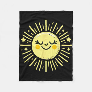 Happy Sunshine Summer Vacacation Sun Fleecedecke