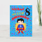 Geburtstagskarte 4. Geburtstag Superheld Comic – Zap Pow Boom Für Jungen, 133x192 Mm