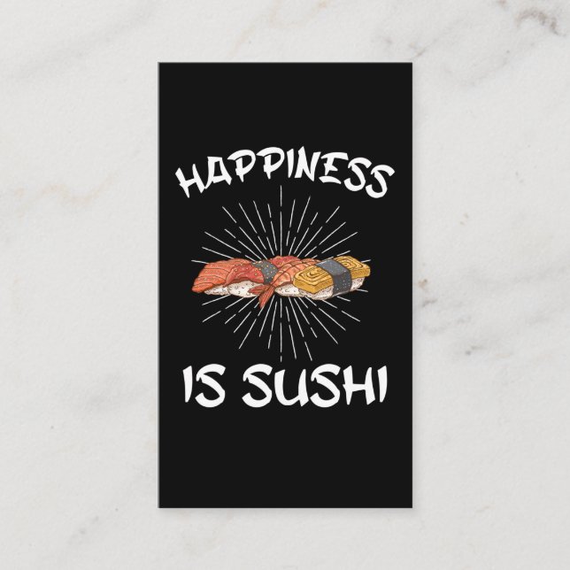 Happy Sushi japanischer Lebensmittelriese Nigiri L Visitenkarte (Vorderseite)