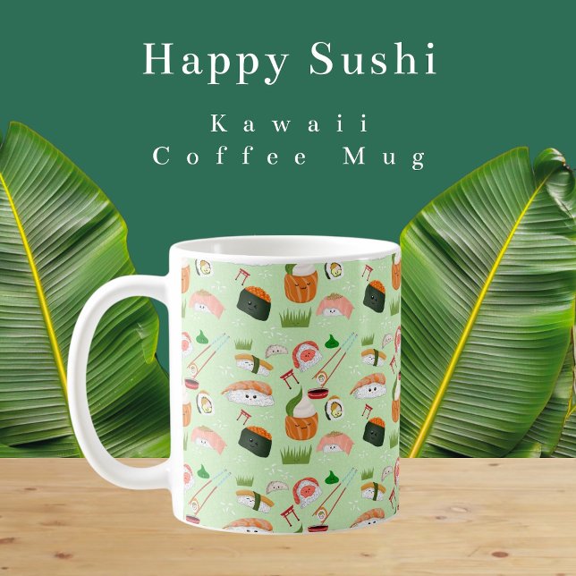 Happy Sushi Kawaii Kaffeetasse (Von Creator hochgeladen)