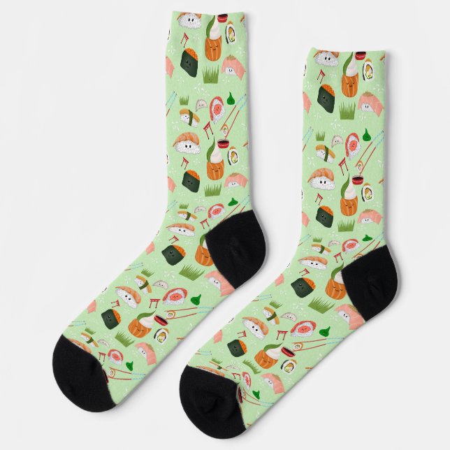 Happy Sushi Kawaii Socken (Linkes Detail)