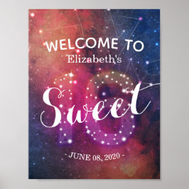 Happy Sweet 16 Birthday Welcome Star Constellation Poster